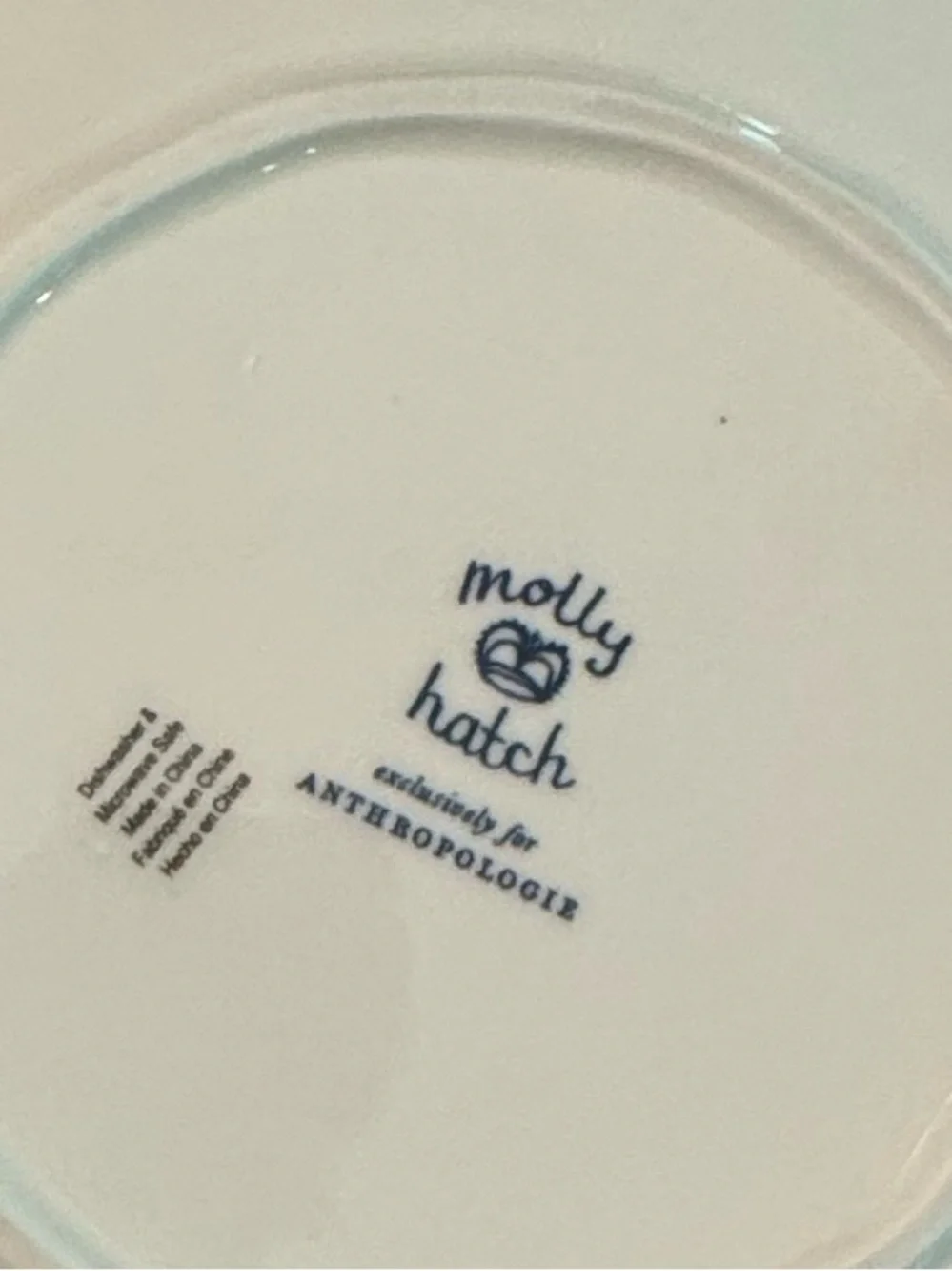 Anthropologie MOLLY HATCH Stoneware Cat Mom Dessert Plate $28 NEW